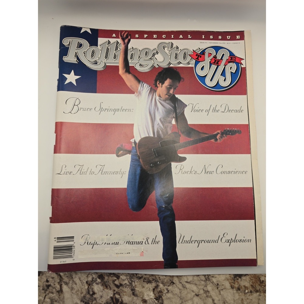 Rolling Stone Magazine #591 11/15/1990 Bruce Springsteen,  Artist of the 80's VG